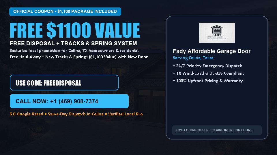 Fady Affordable Garage Door FREE Haul-Away & Heavy-Duty Tracks with New Door
